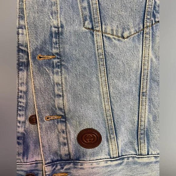 Gucci Distressed Denim Vest sz 46
